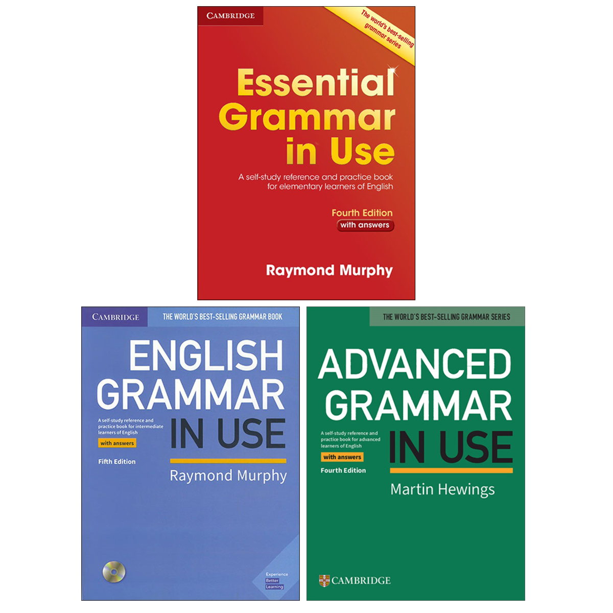 پک سه جلدی کتاب گرامر این یوز لحجه بریتیش English Grammar in Use