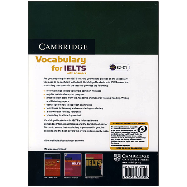 بخش ها و سرفصل های کتاب Vocabulary for IELTS